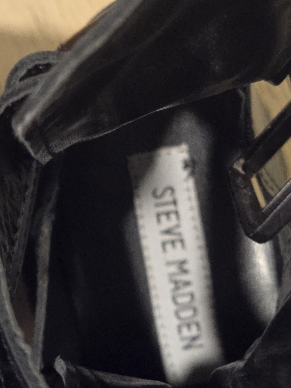 Steve Madden Men's Black Leather Dress Shoes